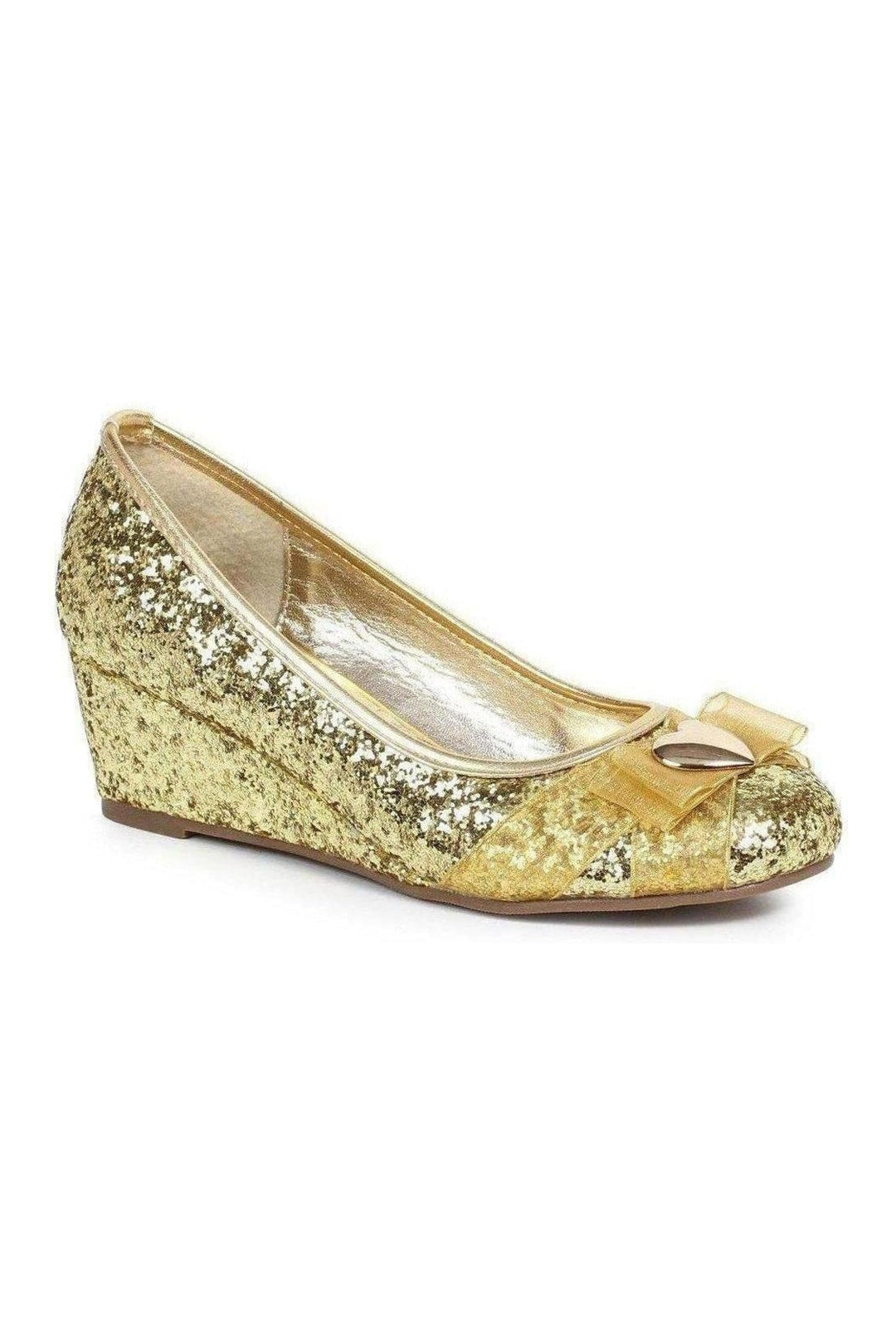 018-PRINCESS Costume Sandal | Gold Glitter-Ellie Shoes-SEXYSHOES.COM