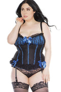 1 PC. Fully Boned Lycra & Mesh Corset | Plus Size