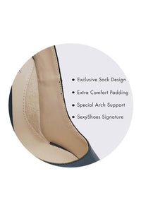 Sexyshoes Signature Super Sexy Classic Pump with Micro Stiletto Heel in White Patent