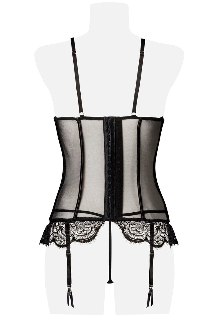 2 Piece Garter and Corset Set-Fetish Corsets-Grey Velvet-SEXYSHOES.COM