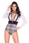 2 Piece Sexy School Nerd Costume