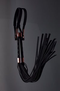 Coquette Vegan Leather Premium Flogging Whip in Black  from SexyShoes.com