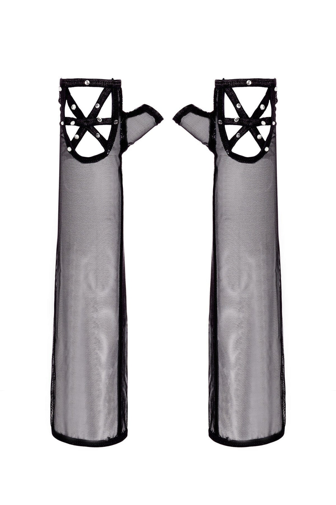 3 Piece Caged Body Harness Set-Fetish Sets-Grey Velvet-Black-O/S-SEXYSHOES.COM