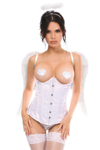 Daisy Corsets 3 Piece Daring Angel Corset Costume in White  from SexyShoes.com