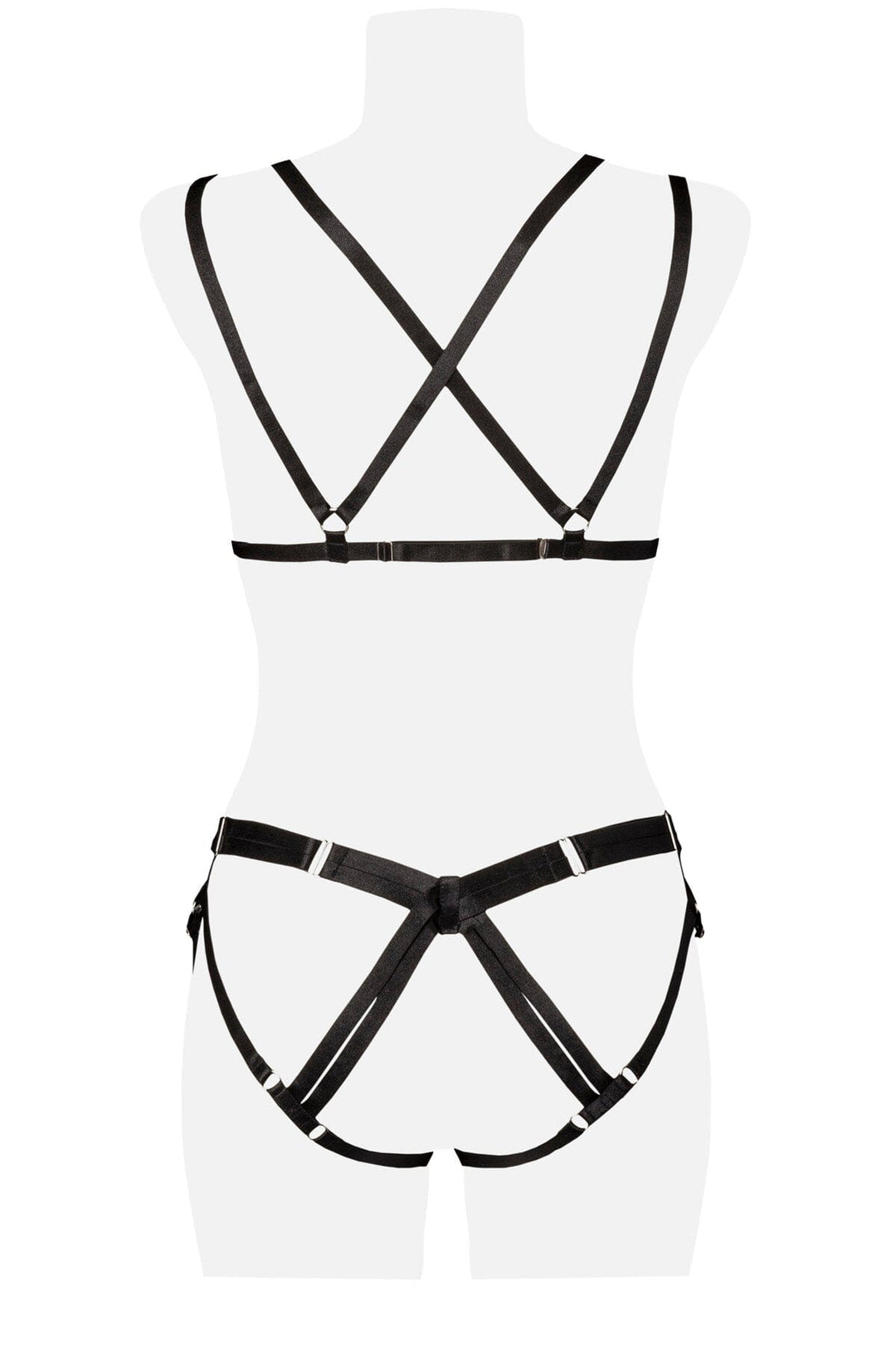 3 Piece Suspender Open Cup Bra Set w/Pasties-Fetish Sets-Grey Velvet-SEXYSHOES.COM