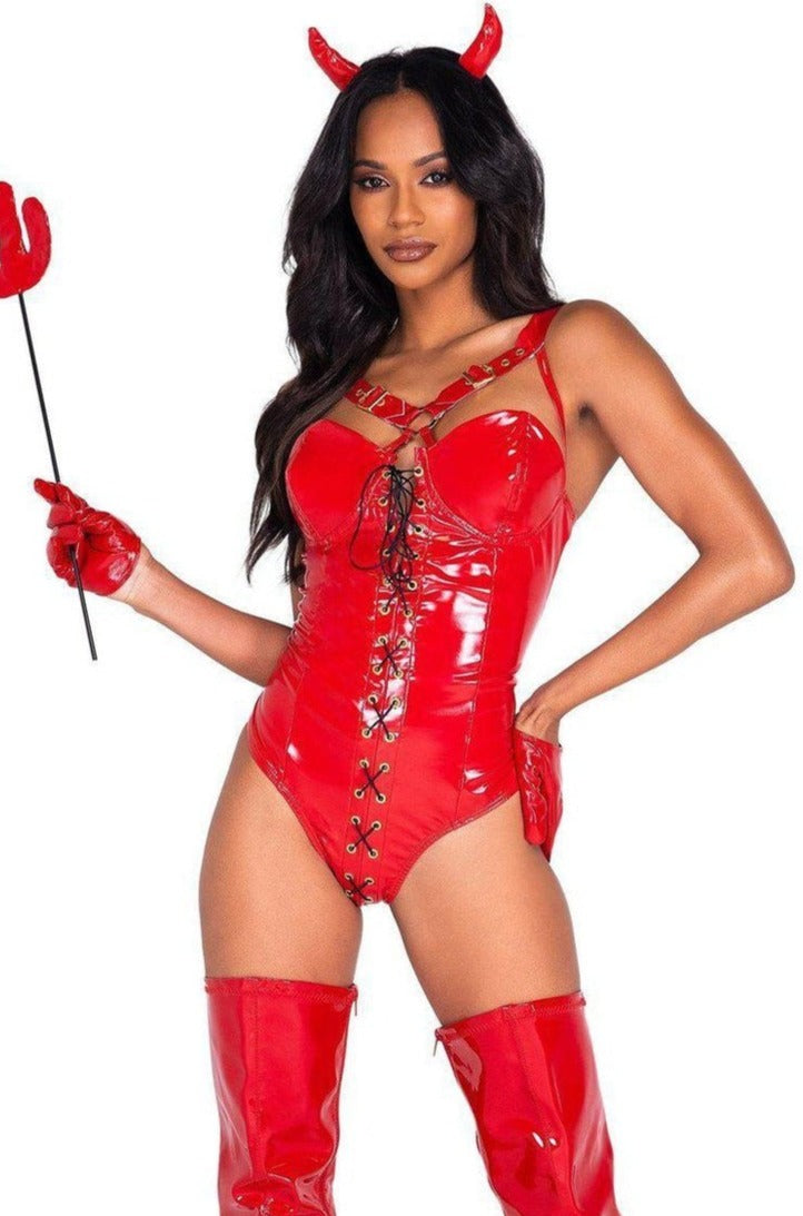 3 Piece Devilicious Costume-Devil Costumes-Roma Costumes-Red-L-SEXYSHOES.COM