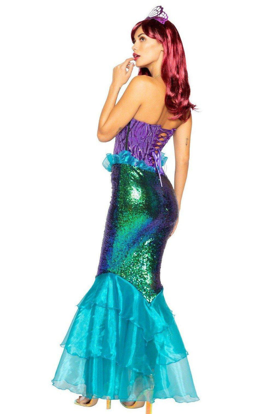Roma Costumes 3 Piece Magestic Mermaid Costume in Purple 