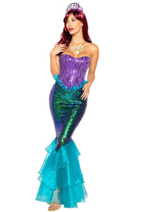Roma Costumes 3 Piece Magestic Mermaid Costume in Purple  from SexyShoes.com