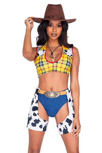 Roma Costumes 3 Piece Playtime Sheriff Costume in Yellow  from SexyShoes.com