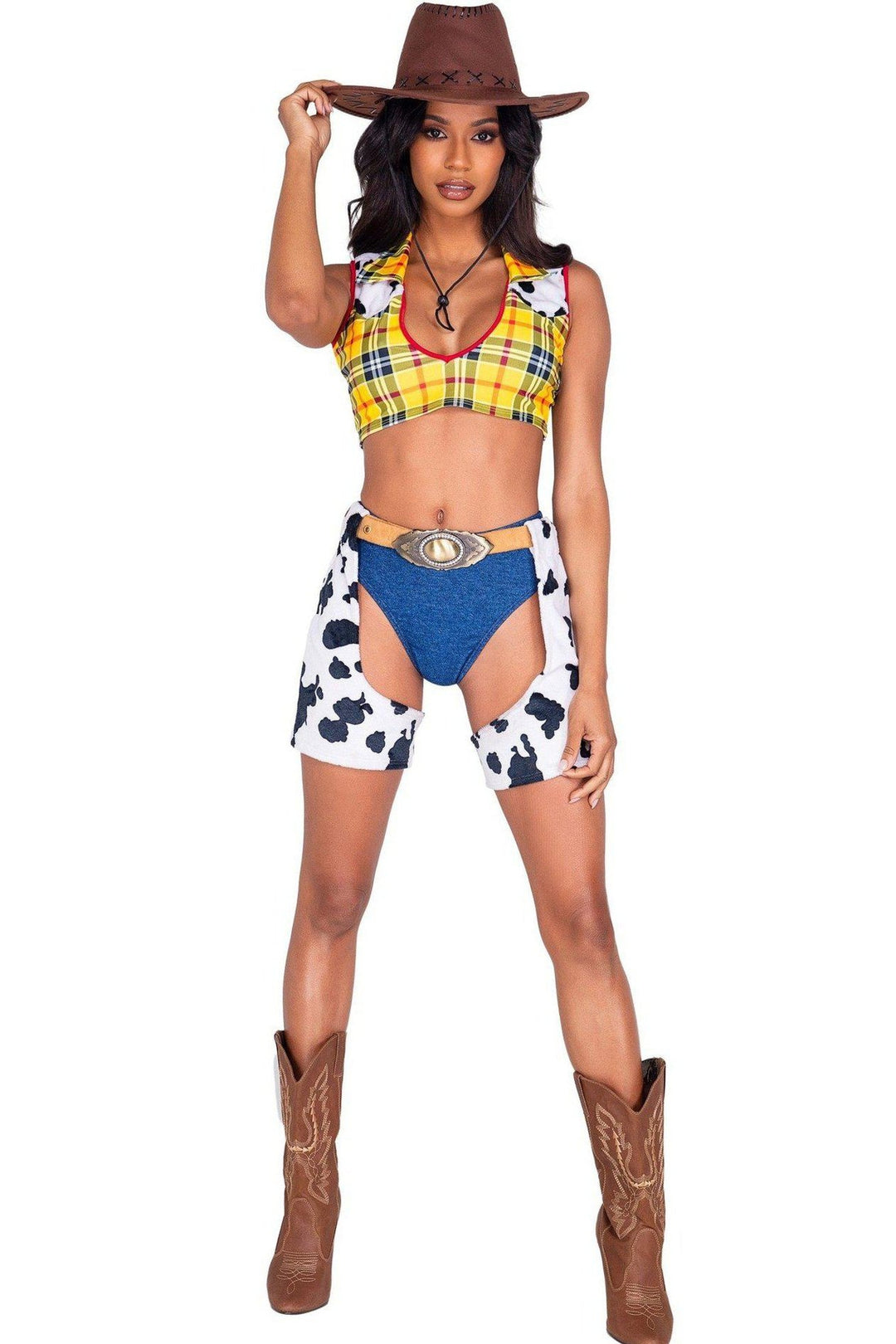 3 Piece Playtime Sheriff Costume-Western Costumes-Roma Costumes-Yellow-L-SEXYSHOES.COM