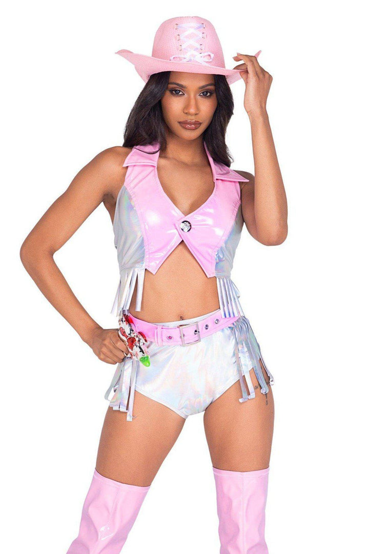 3 Piece Sexy Space Cowgirl Costume-Space Costumes-Roma Costumes-SEXYSHOES.COM