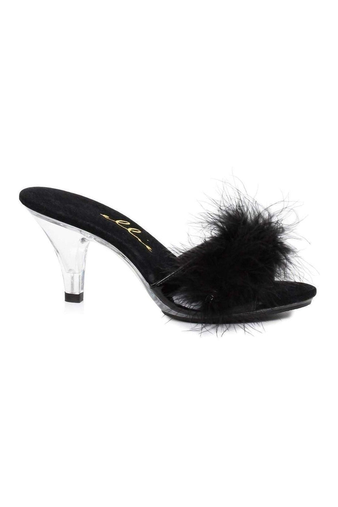 305-SASHA Marabou | Black Patent-Ellie Shoes-Black-Marabous-SEXYSHOES.COM