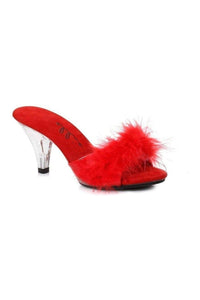 Ellie Shoes 305 SASHA Marabou in Red Patent from SexyShoes.com