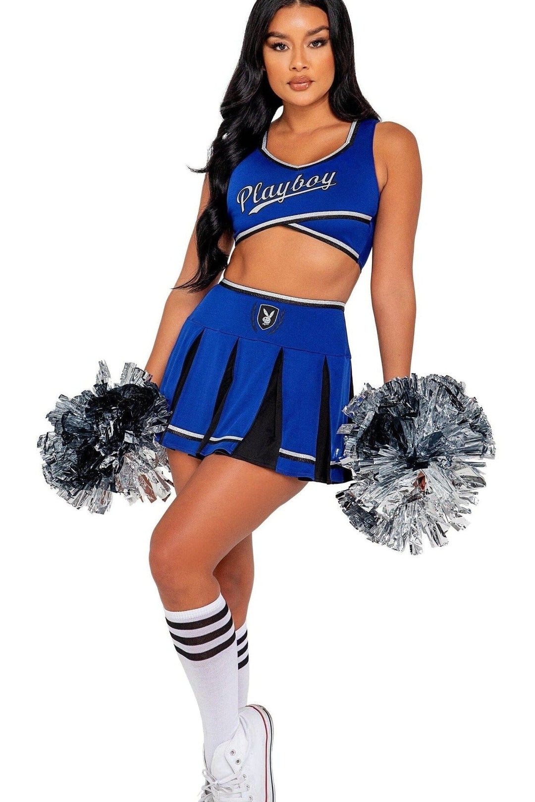 Roma Costumes 3PC Playboy Cheer Squad in Blue 