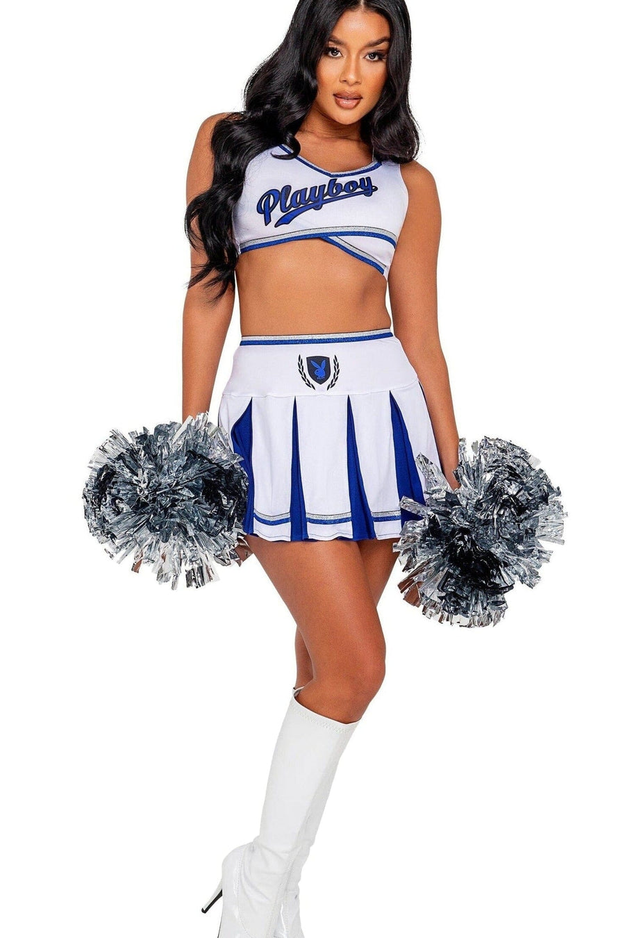 Roma Costumes 3PC Playboy Cheer Squad in White 