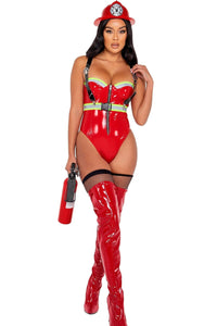 Roma Costumes 3PC Playboy Smokin’ Hot Firegirl in Red 