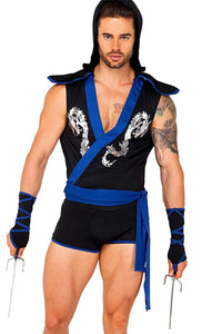 Roma Costumes 3pc Ninja Warrior in Black 
