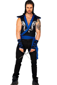 Roma Costumes 3pc Ninja Warrior in Black 