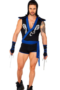 Roma Costumes 3pc Ninja Warrior in Black 
