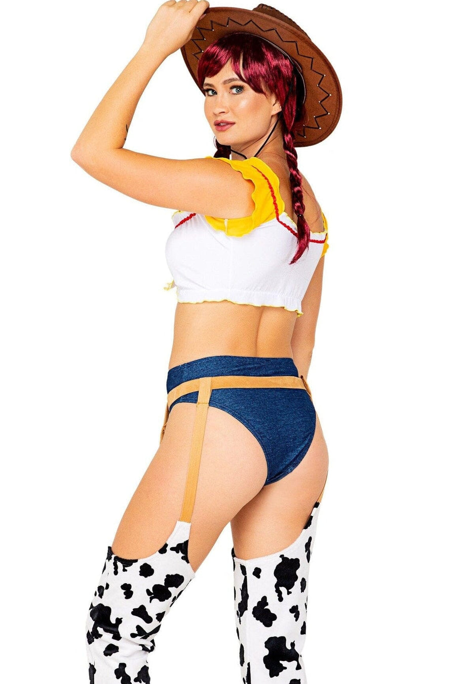 Roma Costumes 3pc Playful Cowgirl in White 