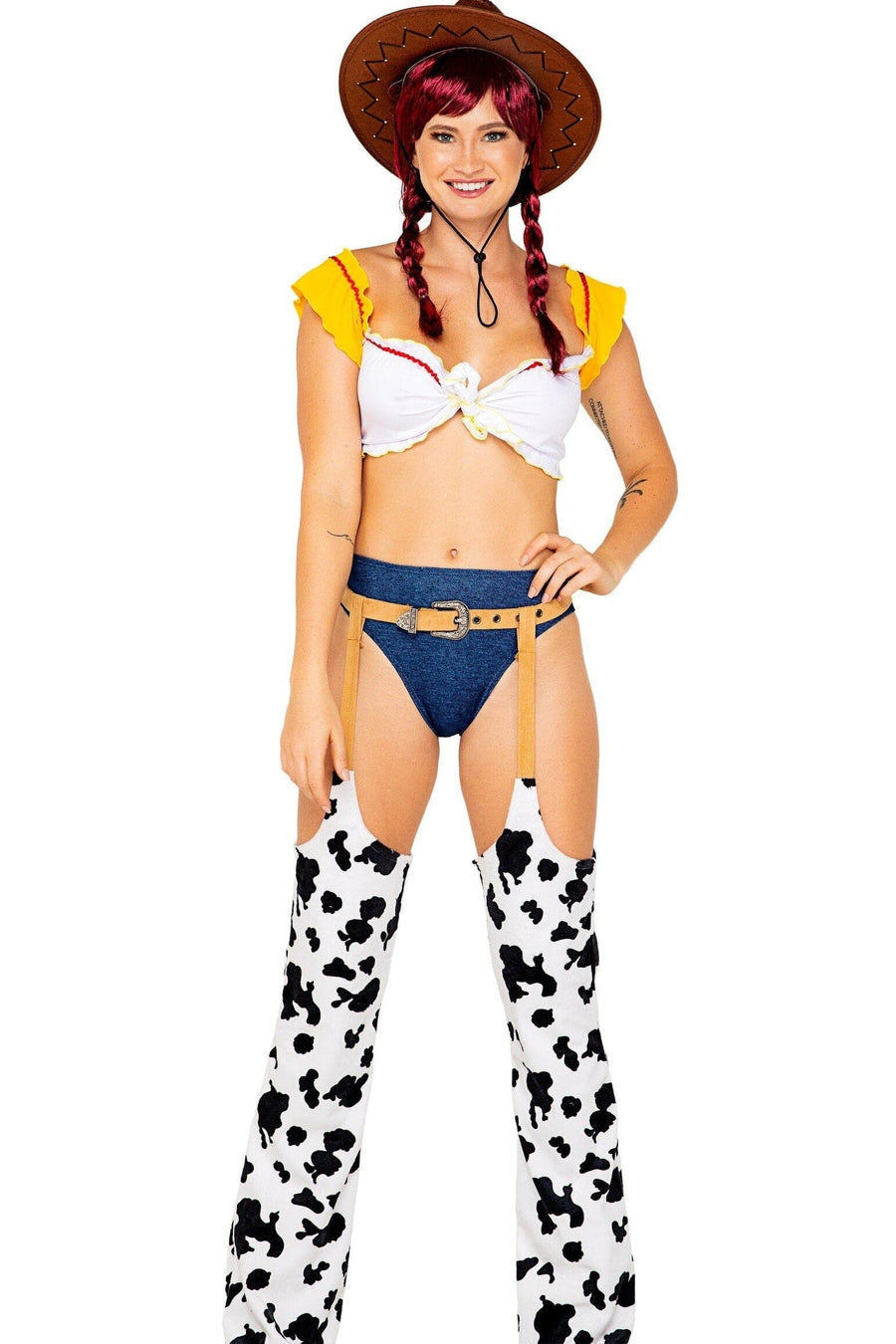 Roma Costumes 3pc Playful Cowgirl in White 