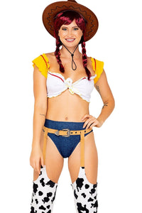 Roma Costumes 3pc Playful Cowgirl in White  from SexyShoes.com