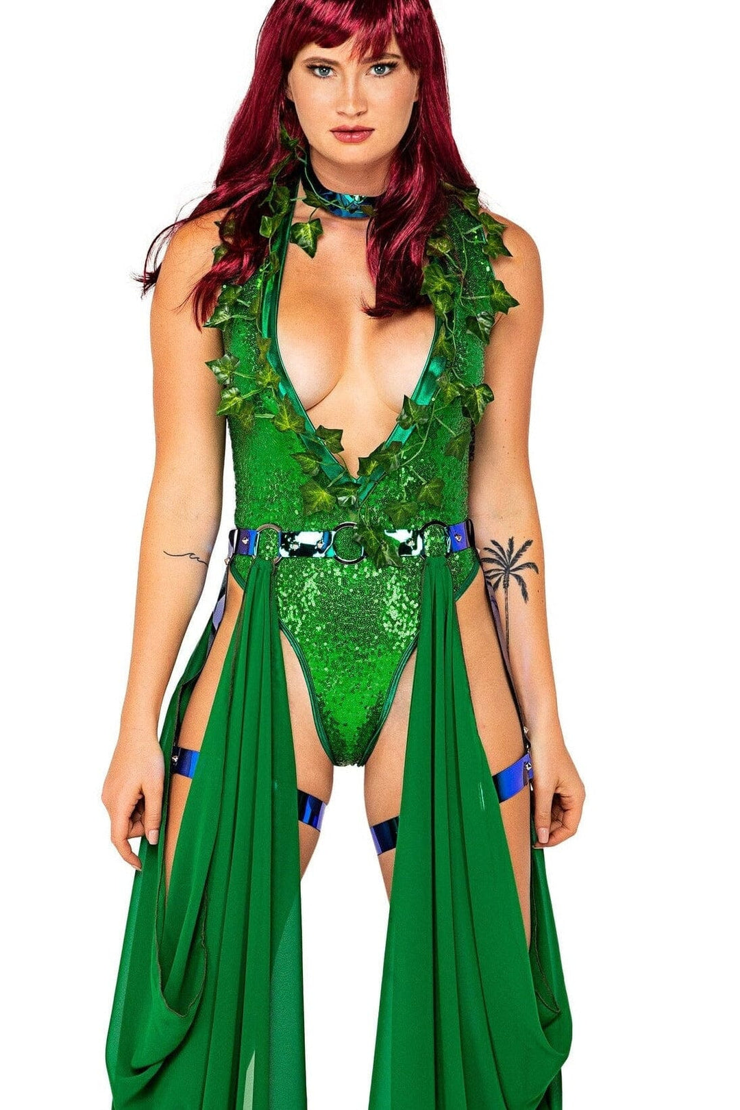 Roma Costumes 3pc Poisonous Kiss in Green  from SexyShoes.com