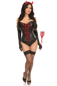 Daisy Corsets 4 Piece Gothic Devil Corset Costume in Black 