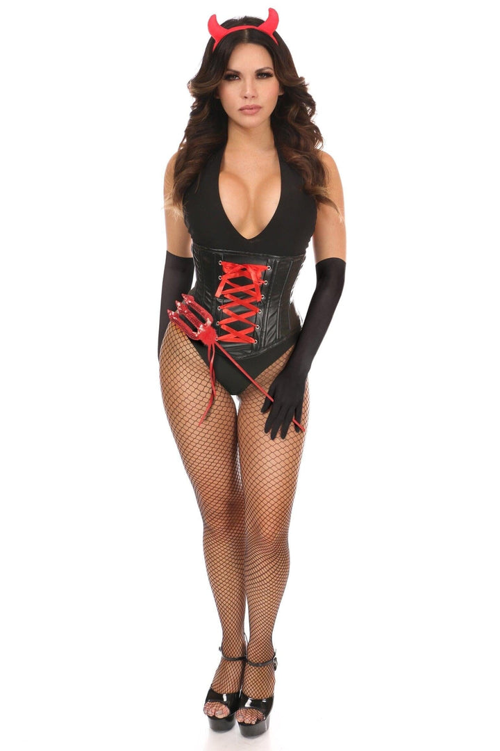 4 Piece Sexy Devil Corset Costume-Devil Costumes-Daisy Corsets-SEXYSHOES.COM