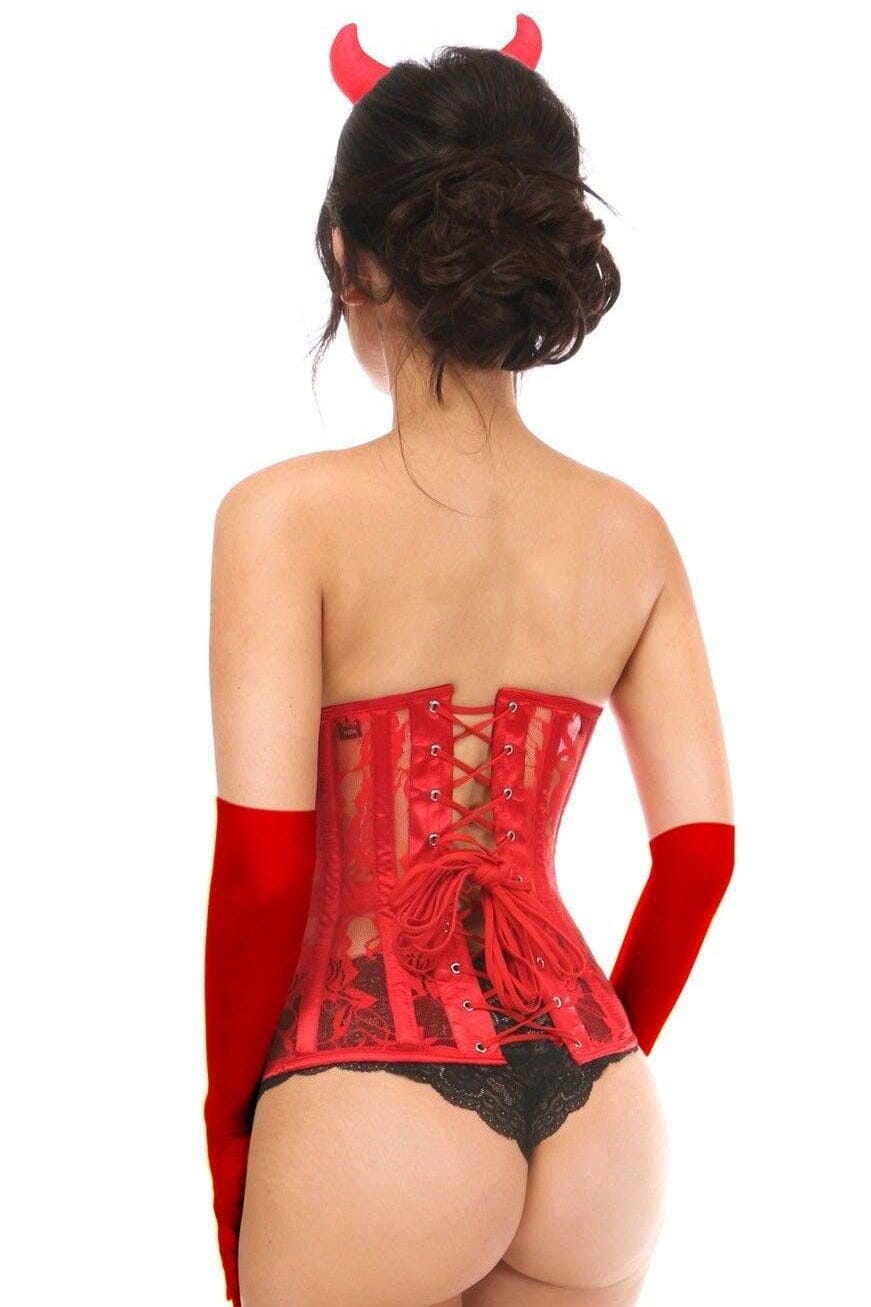 4 Piece Sexy Red Devil Corset Costume-Devil Costumes-Daisy Corsets-SEXYSHOES.COM