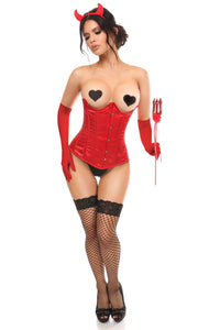 Daisy Corsets 4 Piece Red Devil Corset Costume in Red 