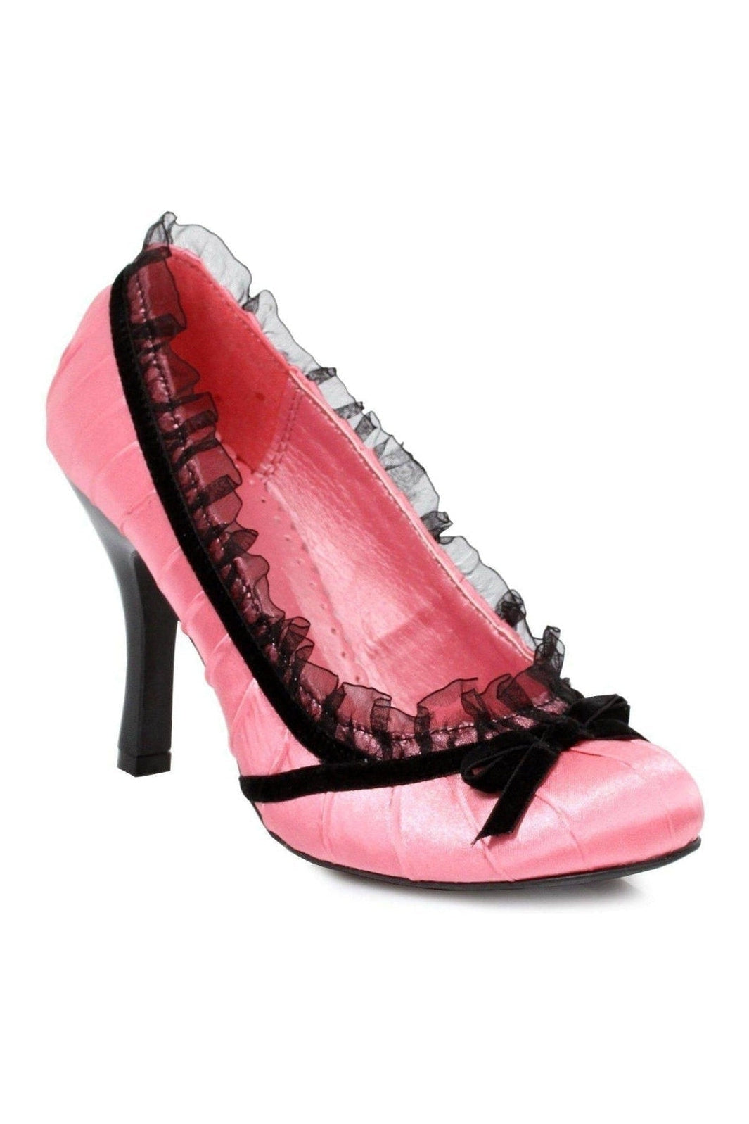 406-DOLL Fashion Pump | Pink Genuine Satin-Ellie Shoes-SEXYSHOES.COM