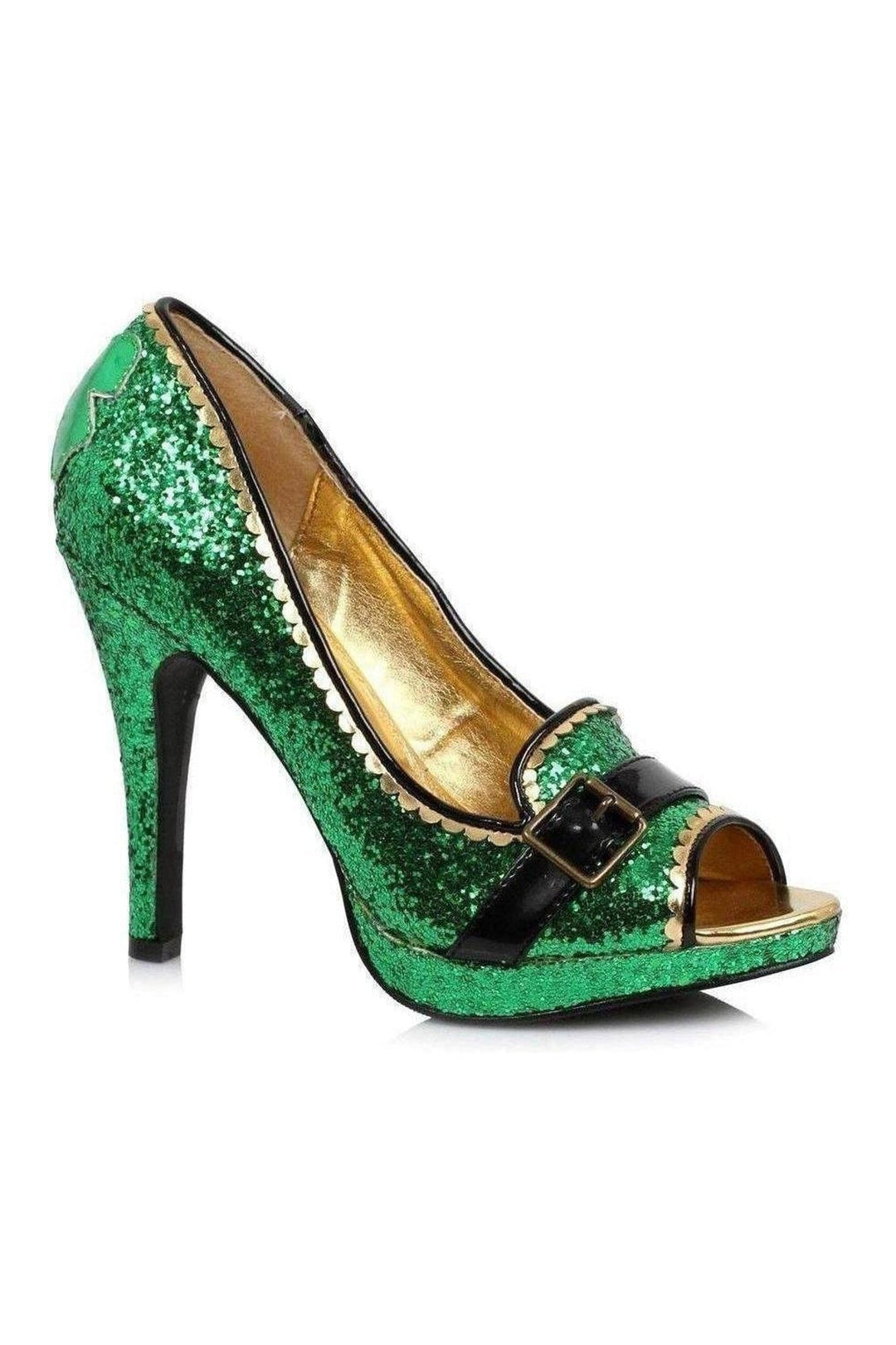 Ellie Shoes 414 PATTY Costume Pump in Green Glitter from SexyShoes.com