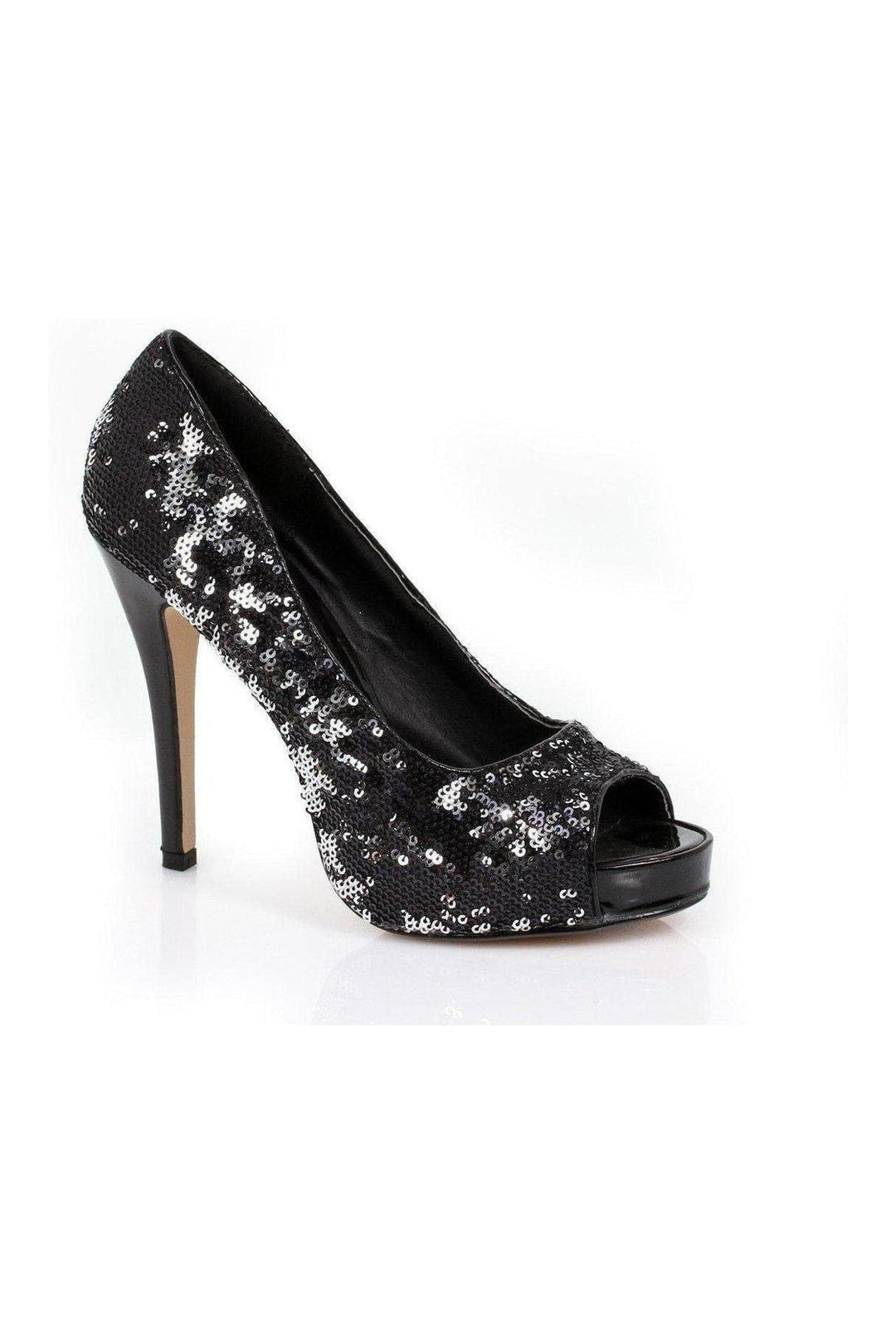 415-FLAMINGO Pump | Black Sequins-Ellie Shoes-SEXYSHOES.COM