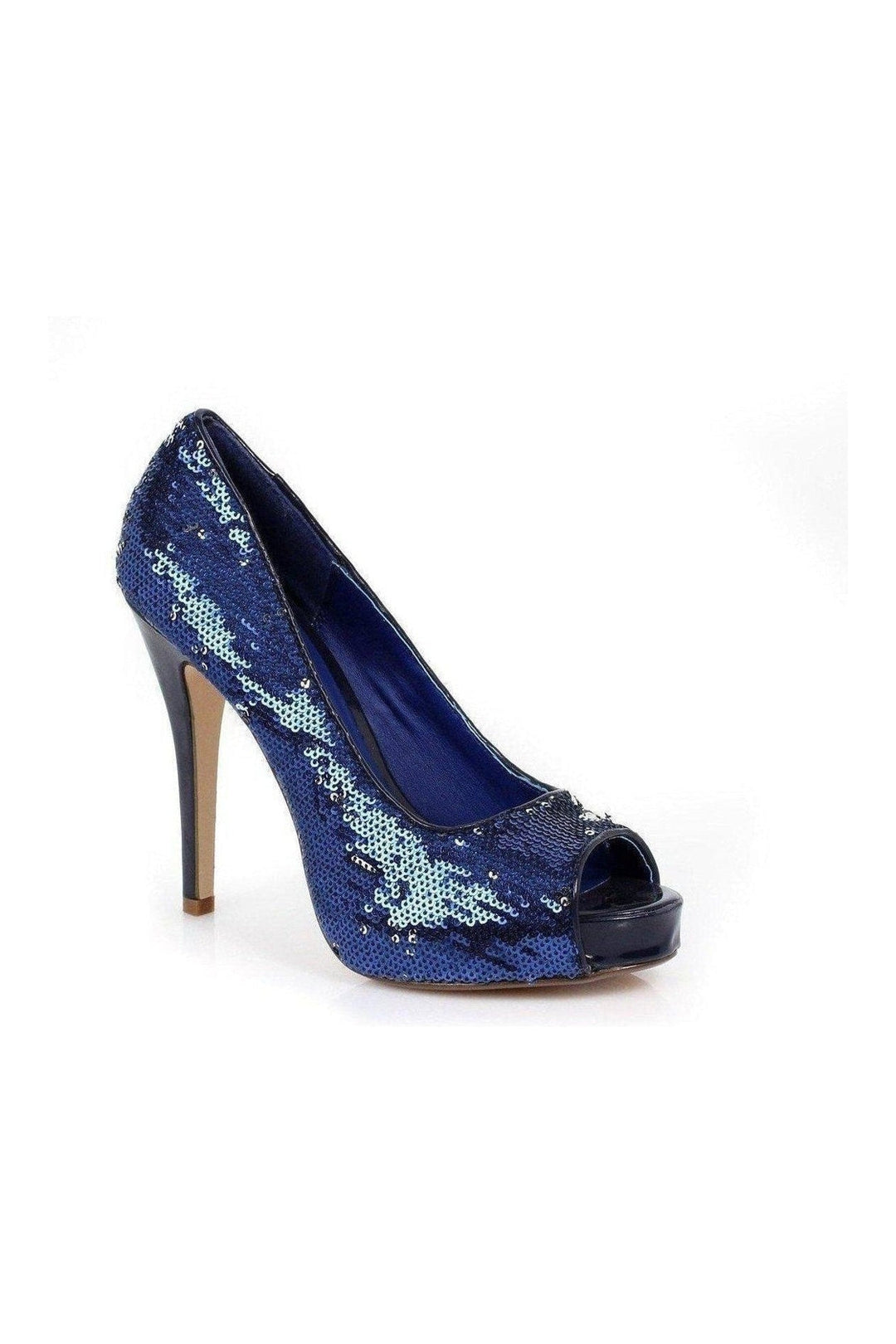 Ellie Shoes 415 FLAMINGO Pump in Blue Sequins from SexyShoes.com