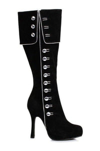 Ellie Shoes 420 ELDA Costume Boot in Black Faux Leather from SexyShoes.com
