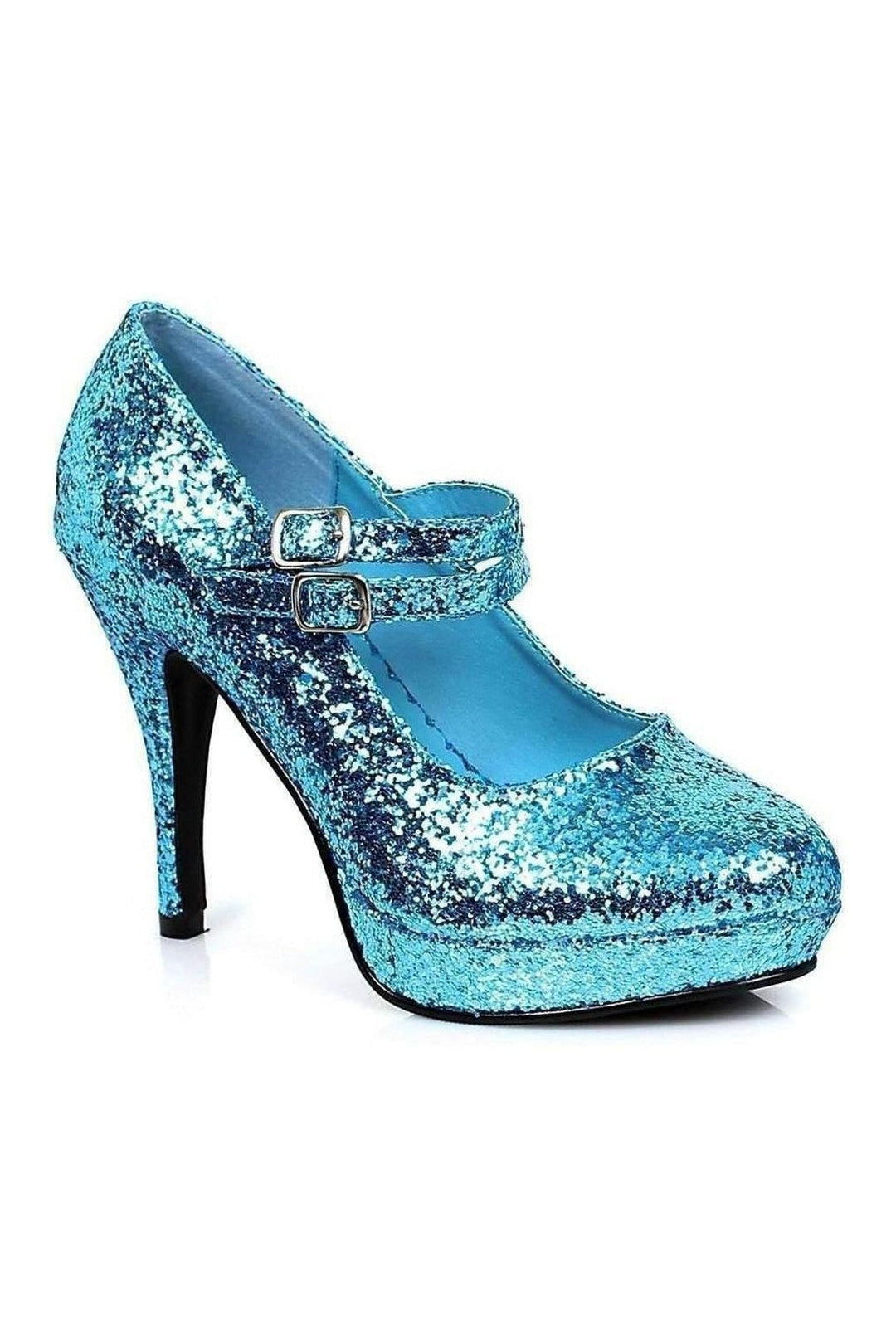 Ellie Shoes 421 JANE G Mary Jane in Blue Glitter from SexyShoes.com