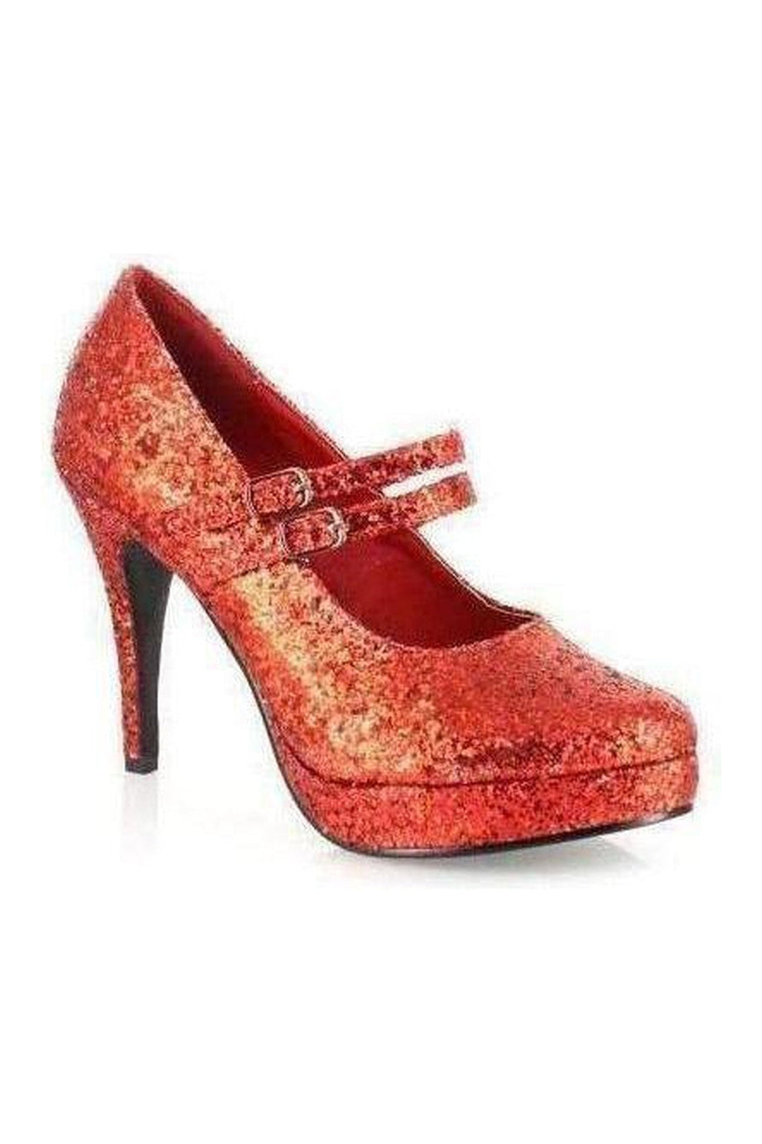 421-JANE-G Mary Jane | Red Glitter-Ellie Shoes-Red-Mary Janes-SEXYSHOES.COM