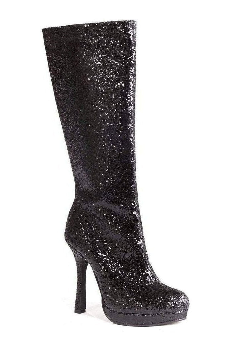 Ellie Shoes 421 ZARA Knee Boot in Black Glitter from SexyShoes.com
