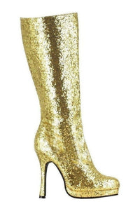 Ellie Shoes 421 ZARA Knee Boot in Gold Glitter from SexyShoes.com