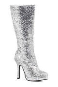 421-ZARA Knee Boot  | Silver Glitter