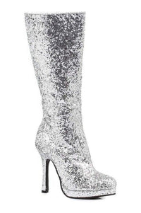 Ellie Shoes 421 ZARA Knee Boot in Silver Glitter from SexyShoes.com