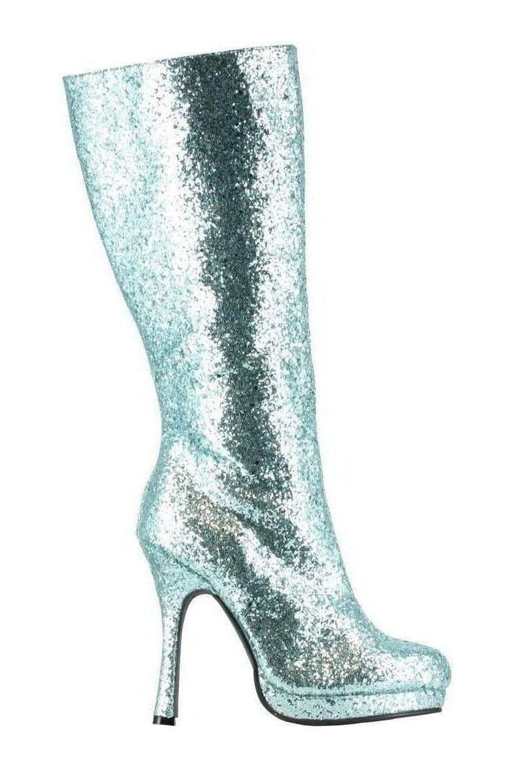 Ellie Shoes 421 ZARA Knee Boot in Turquoise Glitter from SexyShoes.com