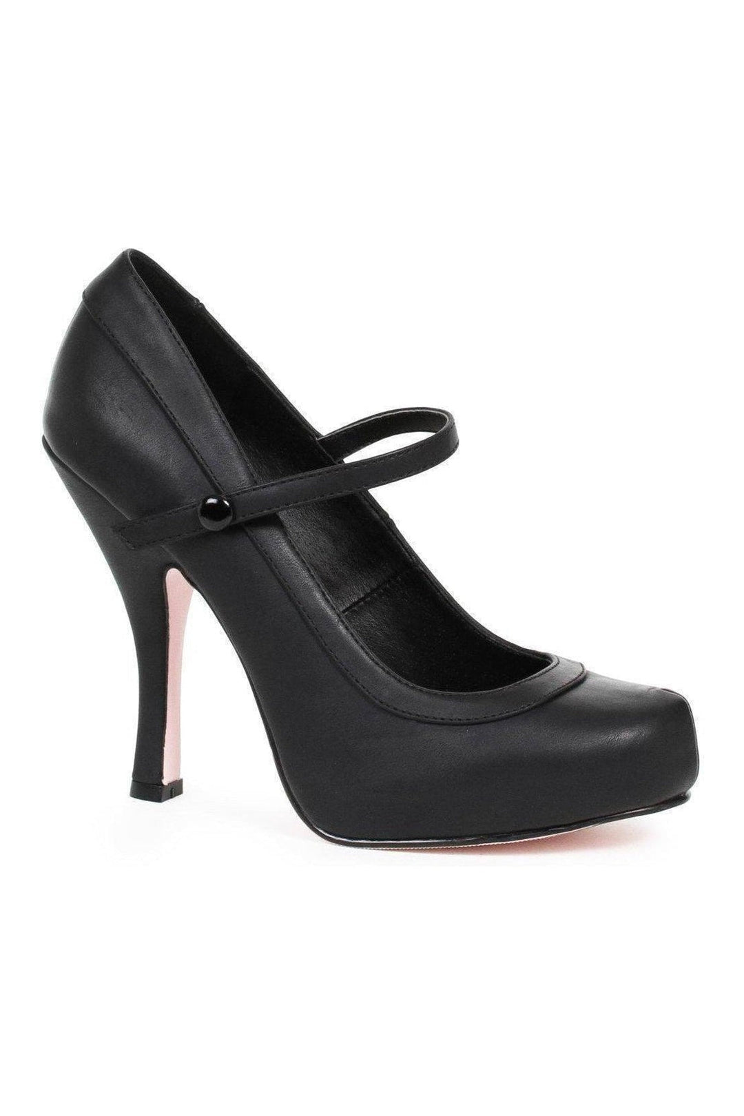 423-BABYDOLL Costume Pump | Black Faux Leather-Ellie Shoes-SEXYSHOES.COM
