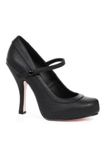 423-BABYDOLL Costume Pump | Black Faux Leather