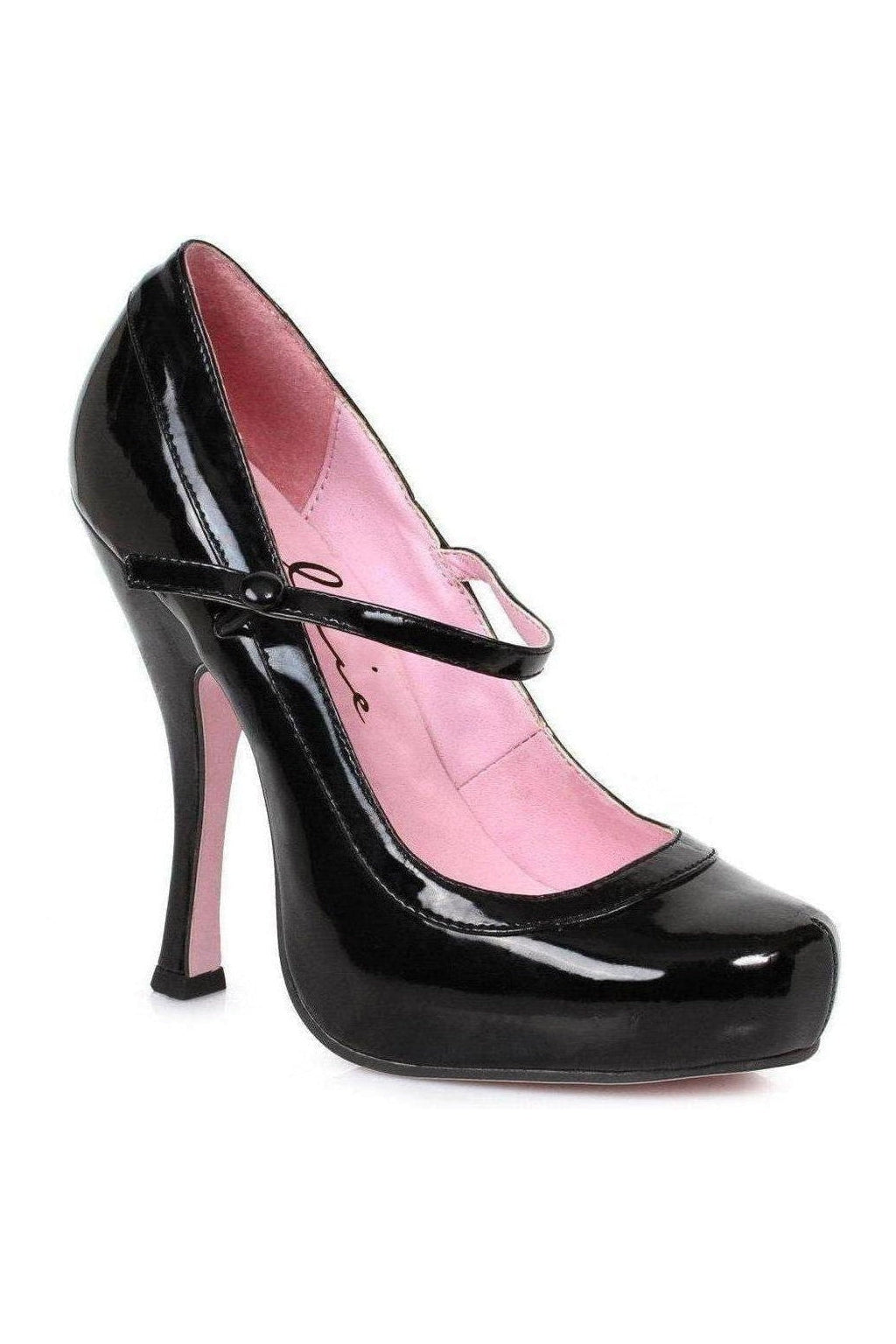 423-BABYDOLL Costume Pump | Black Patent-Ellie Shoes-SEXYSHOES.COM