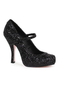 Ellie Shoes 423 CANDY Costume Pump in Black Glitter from SexyShoes.com