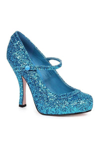 Ellie Shoes 423 CANDY Costume Pump in Blue Glitter from SexyShoes.com