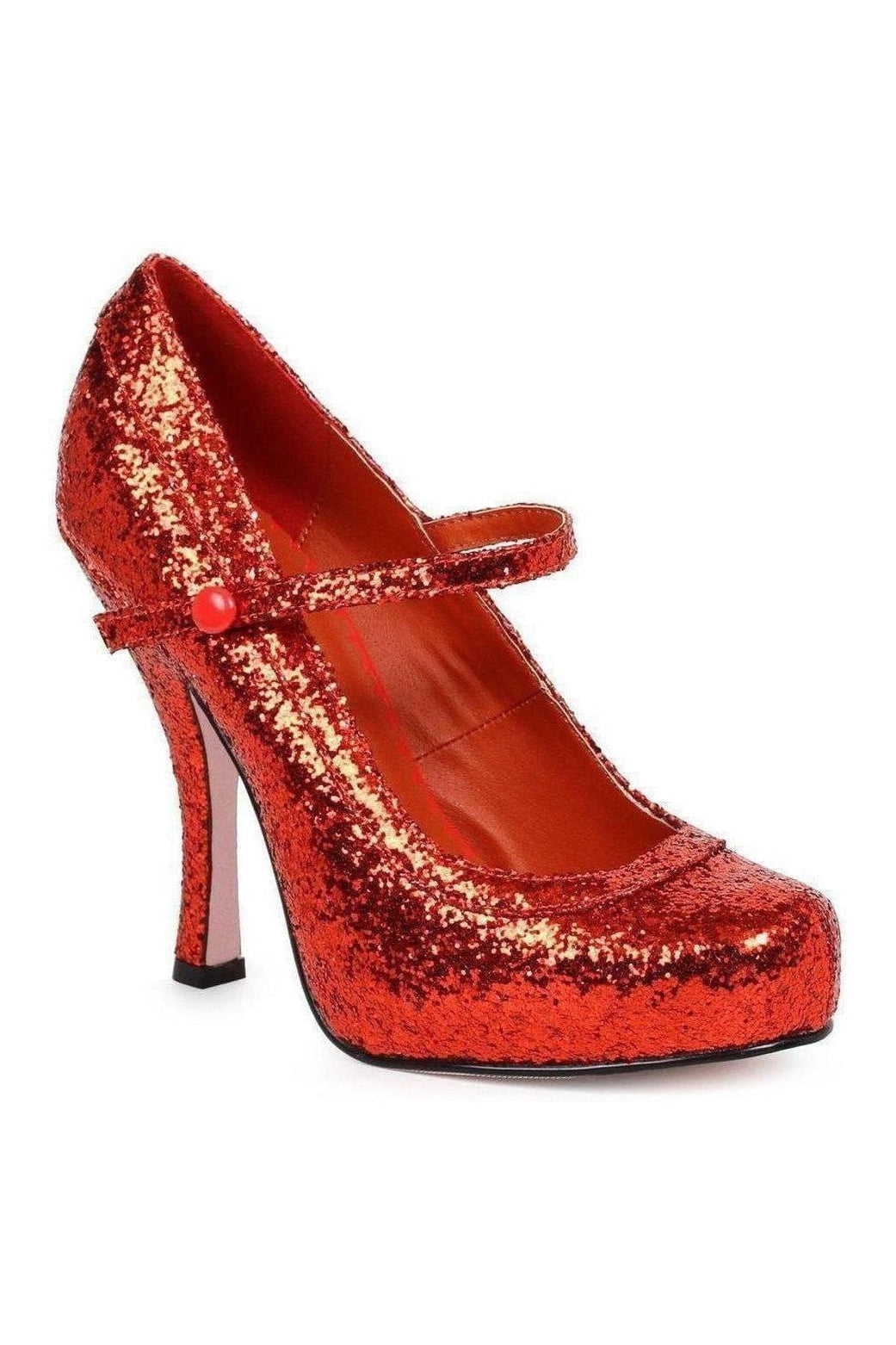 423-CANDY Costume Pump | Red Glitter-Ellie Shoes-SEXYSHOES.COM