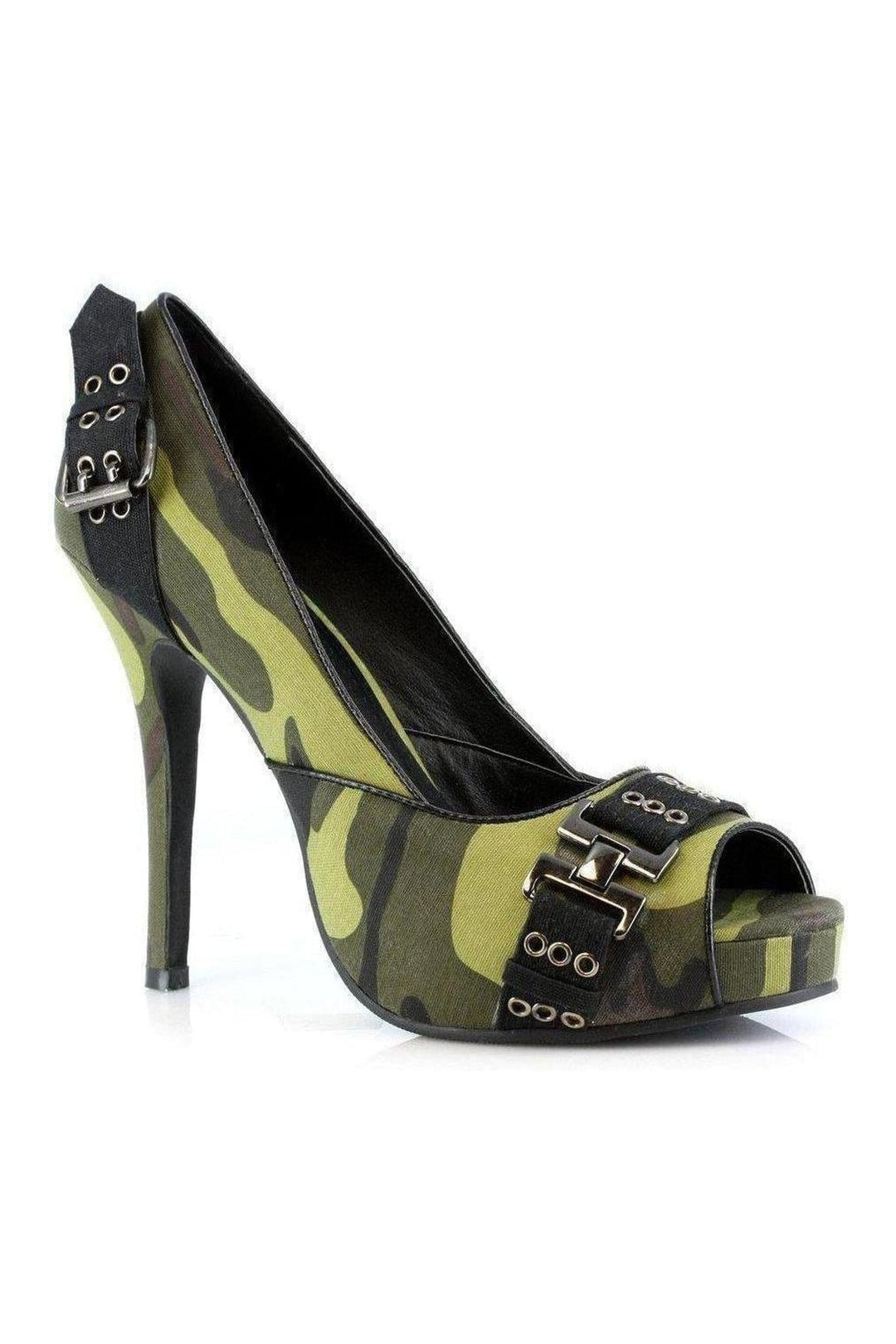 423-PFC Costume Pump | Bone Canvas-Ellie Shoes-SEXYSHOES.COM